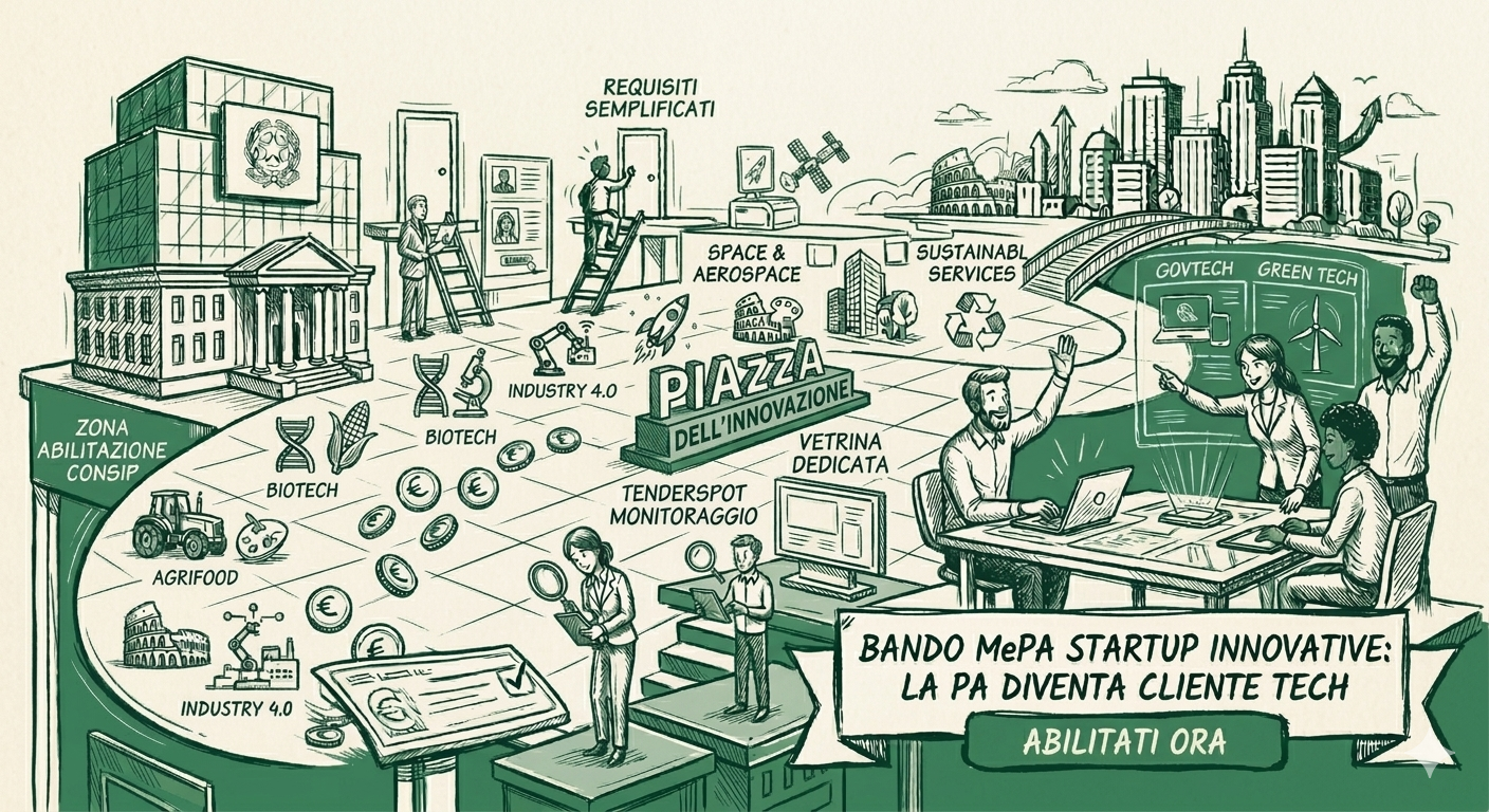 Startup innovative che accedono alla vetrina MePA per vendere soluzioni tech alla PA